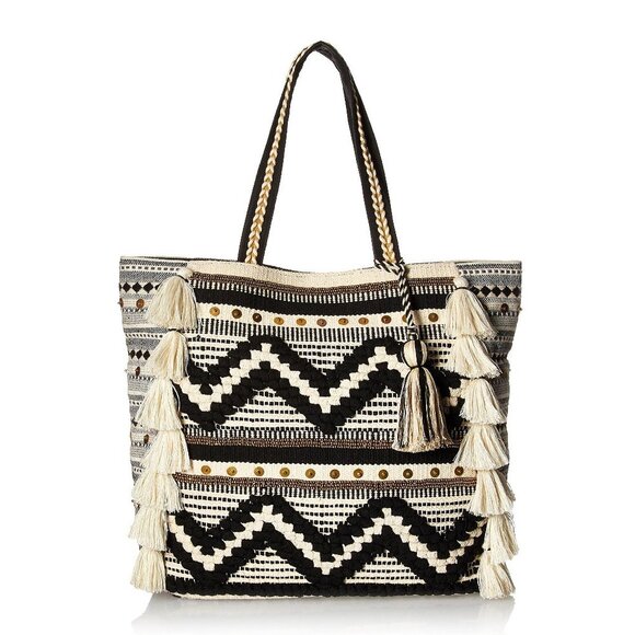 🔥HP🔥 Steve Madden Raine Bohemian Patterned Fabric Tote - Picture 1 of 10